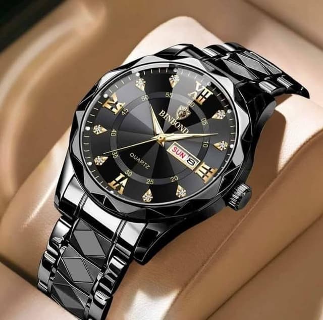 Binbond 2521 Luxury Brand Black Watch For Men
