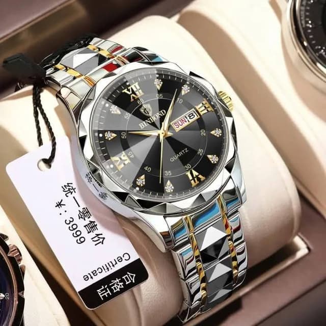 Binbond 2521 Luxury Brand Haf Black Watch For Men