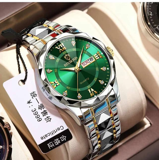 Binbond 2521 Luxury Brand Green Watch For Men