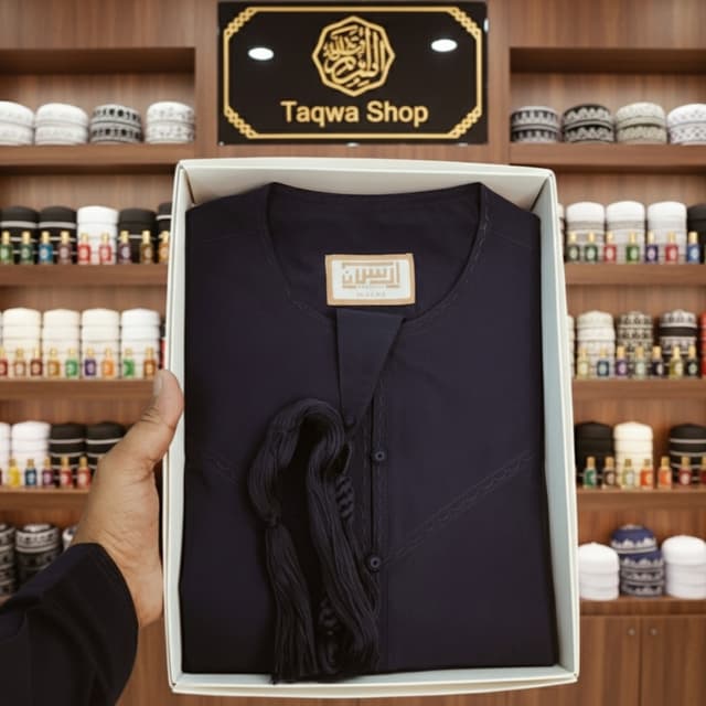 Emirati Thobe Black Colour