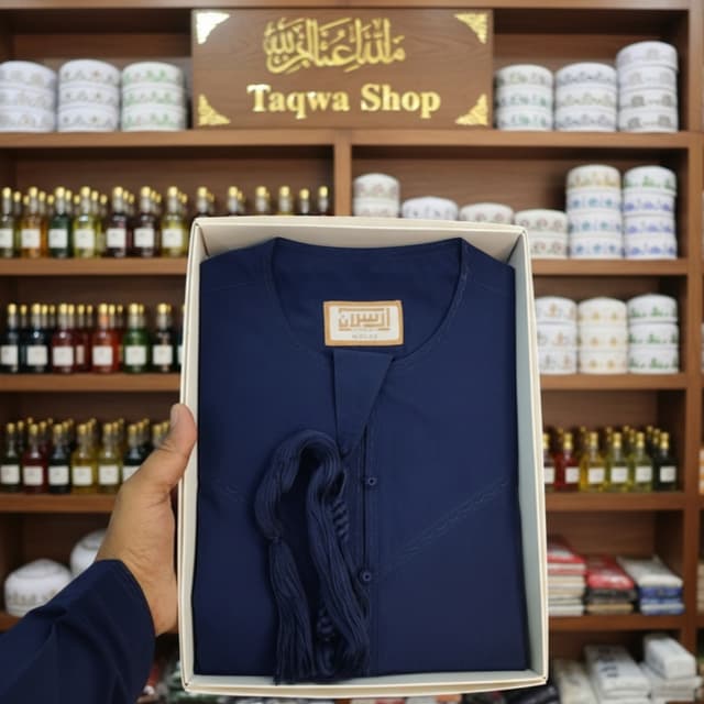 Emirati Thobe Navy Blue Colour
