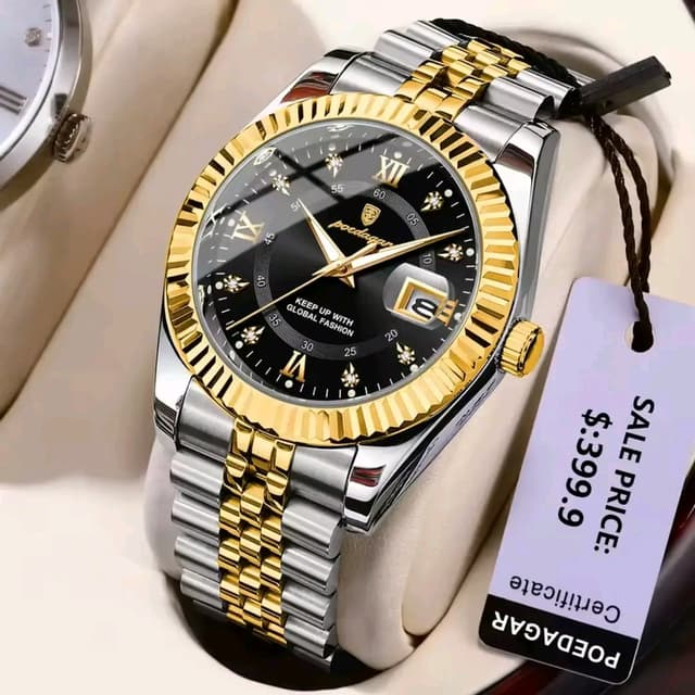 Poedagar 910 Luxury Style Men's Watch - Black